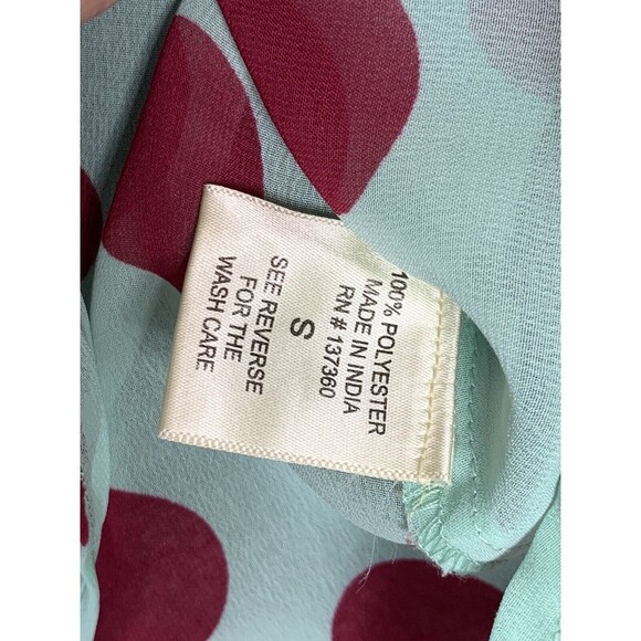 Truth Button Up Blouse Women S Tie Waist Polka Dots - Picture 4 of 8